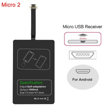 

Module Phone Back Portable Patch Micro USB Practical Adapter Universal Wireless Charger Receiver Durable Fast Ultra Thin Type C