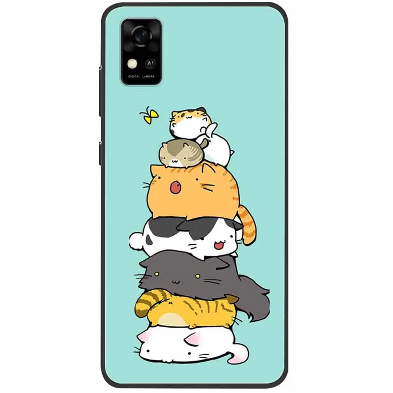 Cat Lion Print TPU Silicone Phone Cover