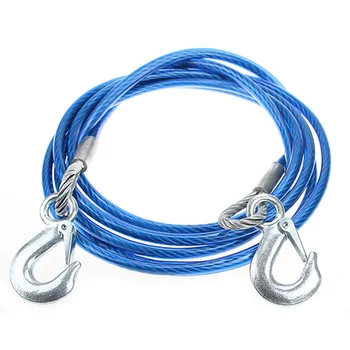 

Hot New Universal 4 Meters 5 Tons Tow Cable Towing Rope with Steel Hooks Emergency Trailer for Heavy Duty Vehicle