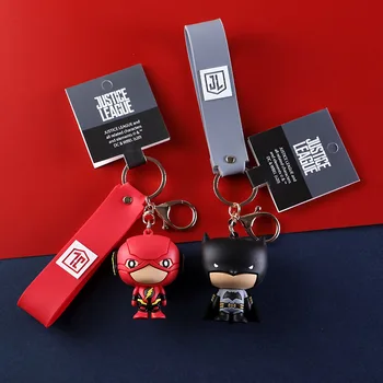 

Fashion Marvel The Avengers Keychains Cartoon Captain America Batman Key Chain Phone Bag Cute Iron Man Superman Key Ring Gifts