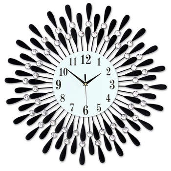 

Modern Silent 3d Wall Clock Creative European Large Crystal Luxury Wall Clocks Luminous Relogio De Parede Home Decoration Gift W