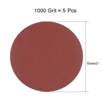 

20pc Hook&Loop 3 Inch 1000 1500 2000 3000 Grit Sand Paper Sanding Polishing Disc