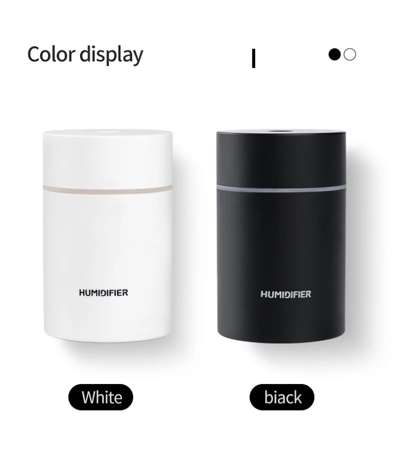 Air Humidifier Portable Mini Car 300ML Air Humidifier Soft Light For Kid Women Baby Bedroom Student Home Electronic