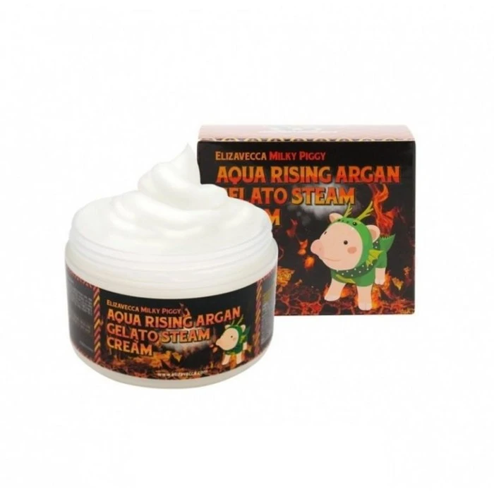Elizavecca Milky Piggy Aqua Rising Argan Gelato Steam Cream 100 ml Face care Creams Skin Beauty Health |