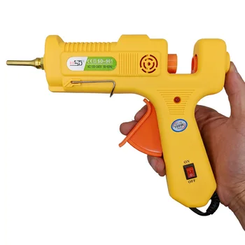 

100W Hot Melt Glue Gun 4 Cm Long Detachable Copper Mouth 11mm Glue Stick Yellow Power Failure Protection AC High Quality Tools