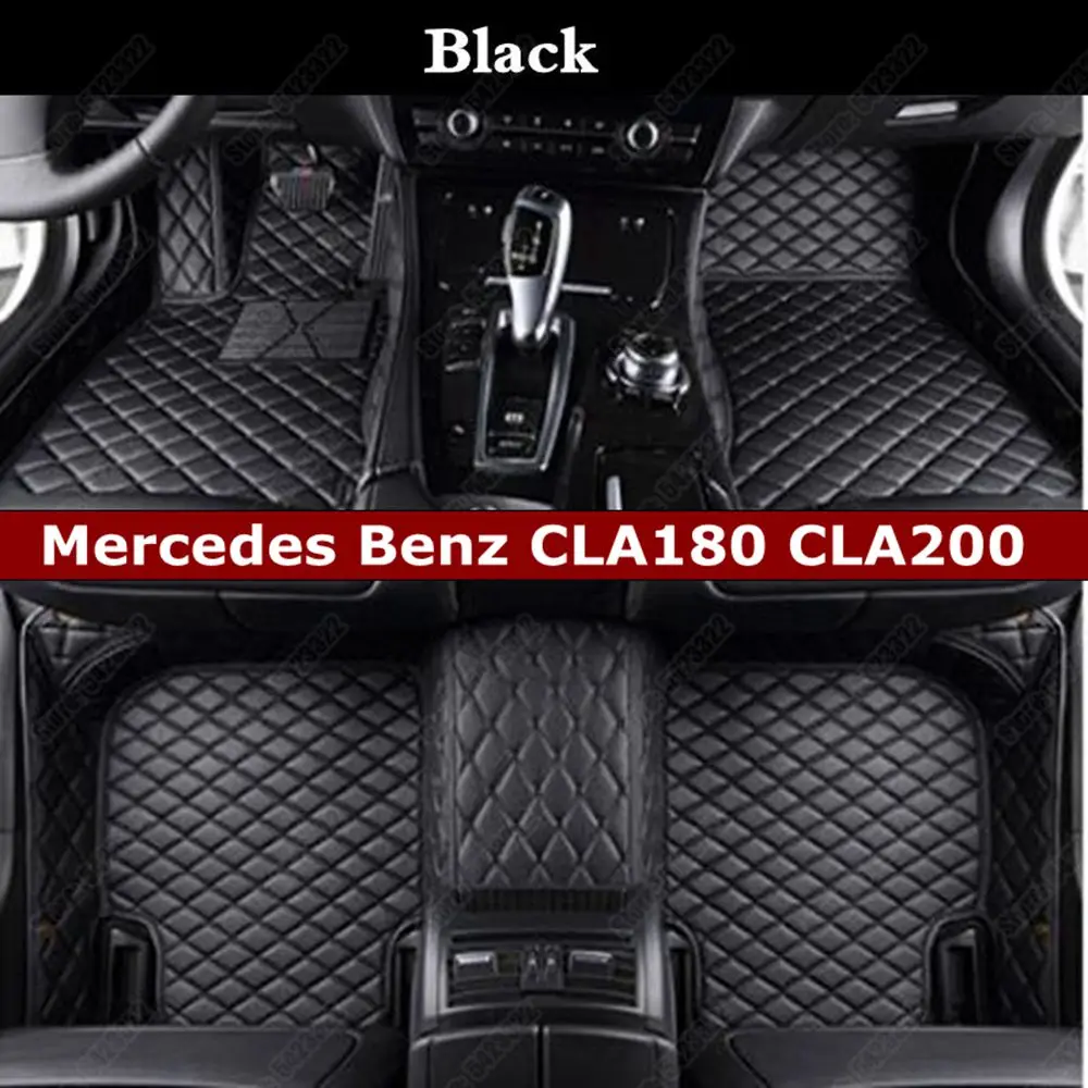 Автомобильные ножные коврики для Mercedes Benz CLA45 AMG CLA180 CLA200 CLA250 роскошные кожаные пользовательские автомобильные коврики автомобильный коврик крышка