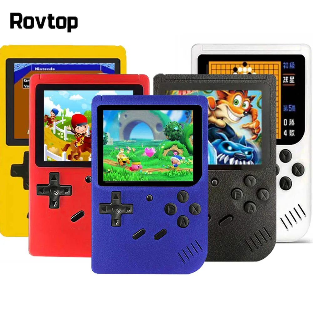 

Rovtop Retro Mini Handheld Game Console 8 Bit 2.8 inch LCD Kids Game Player Built-in 400 games Built in Lithium Battery Z2