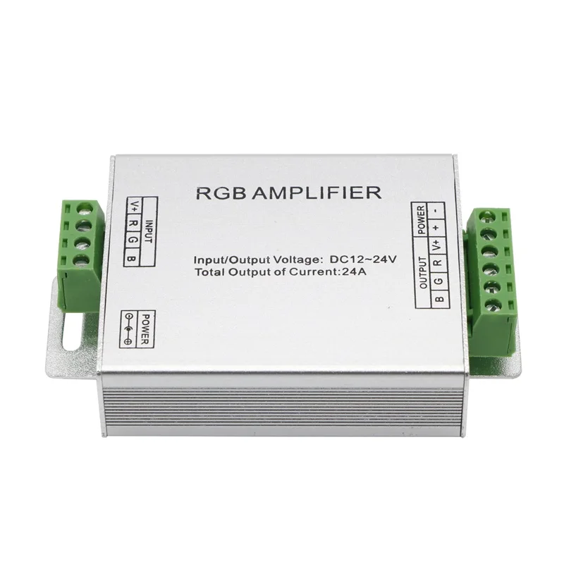 

SZYOUMY LED RGBW /RGB Amplifier DC12/24V 24A 4 Channel Output RGBW/RGB LED Strip Power Repeater Console Controller