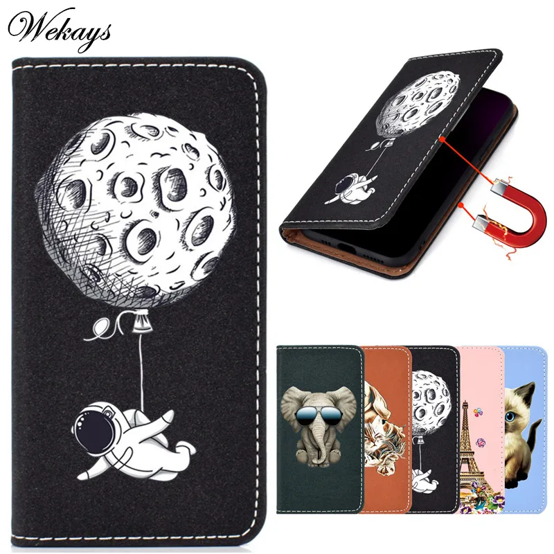 Чехол wekays для huawei Y5 Y6, кожаный чехол-подставка с мультяшным рисунком, Магнитный чехол Fundas для huawei Y6 Honor 8A, чехол s