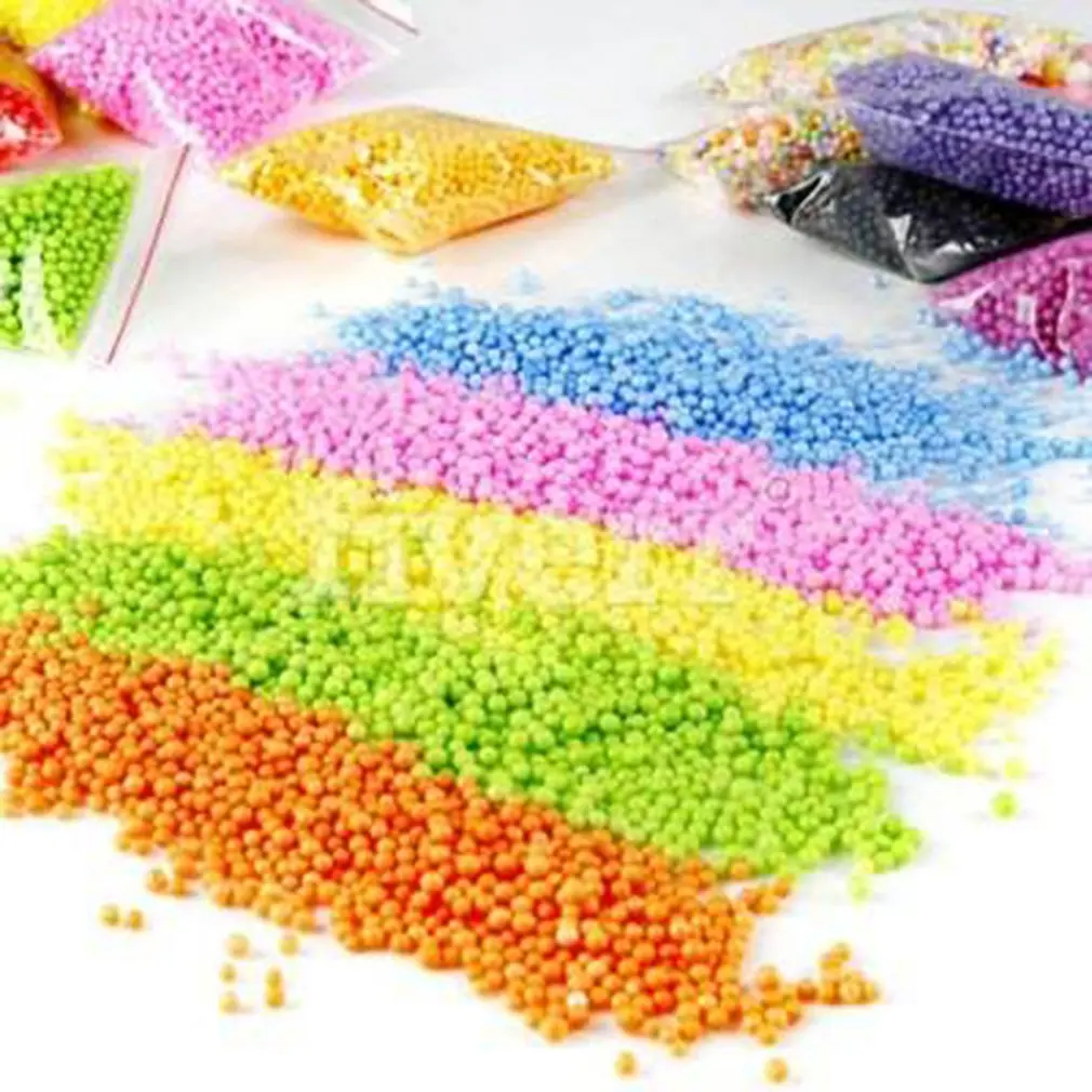 9G/Bag DIY Snow Mud Particles Accessories Slime Balls Small Tiny Foam Beads For Floam Filler For DIY Supplies