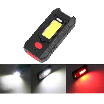 

Portable COB LED Work Light Folding LED strong light COB red flash light Rotatable USB Charging Flashlight with Hanging Hook
