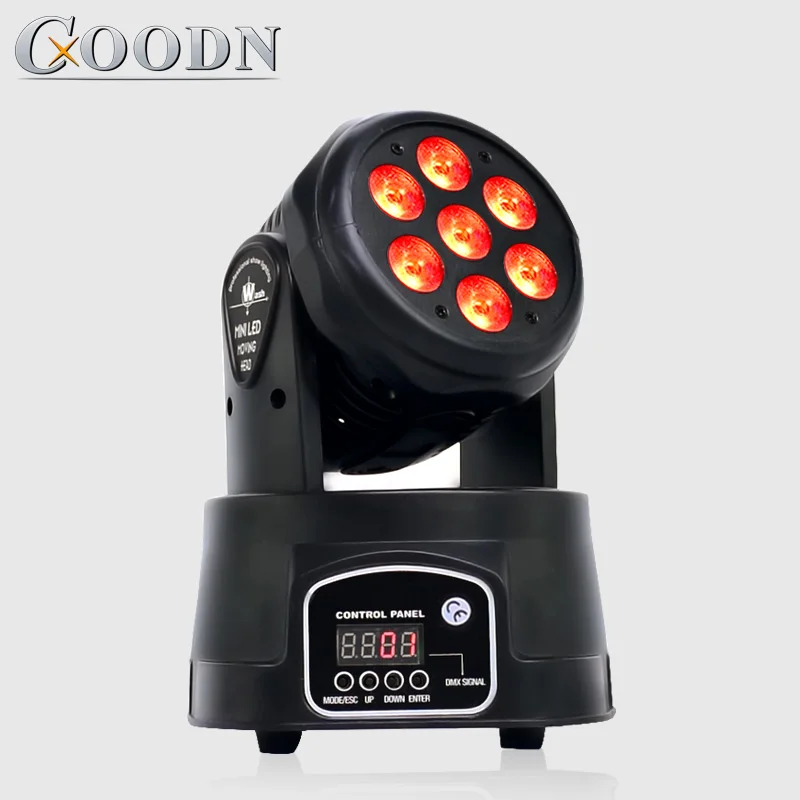 led wash moving head Мини Спот 7X12 Вт DMX, размытый светодиодный подвижный светильник RGBW Quad с advancedj DMX сценическое освещение - Цвет: led wash moving head