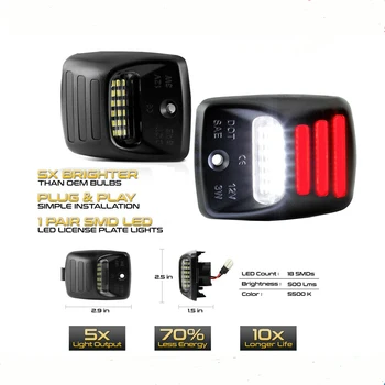 

1Pair Full LED License Plate Light for 05-15 Tacoma/Tundra