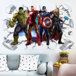3D Avenger Alliance Wall Murals Decals Sticker Kawaii Bed Room Livingroom Decor Decoration Home Pvc Wallpaper Self Adhesive