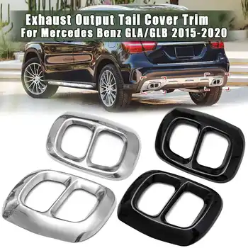 

Car Exterior Exhaust Pipe Cover Exhaust Output Tail Cover Trim For Mercedes for Benz GLA GLB 2015 2016 2017 2018 2019 2020