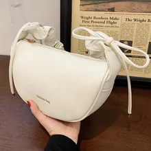 

Pleated Handle Tote Bags for Women Luxury Leather Shoulder Handbags Brand Designer Crossbody Bag Ladys Solid Color Messenger Bag