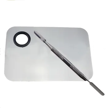 

Portable Stainless Steel Rectangle Anti Fade Solid Non Toxic Travel Salon Home Beginner Makeup Palette