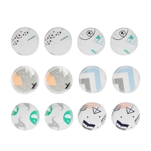 12/18/24 шт Косметические многоразовые домашние тапочки с изображением героев мультфильмов; Тапочки с принтом аксессуары для чистки лица макияж удалить Pad Уход за кожей женщин лучше всего подходит для глаз моющиеся