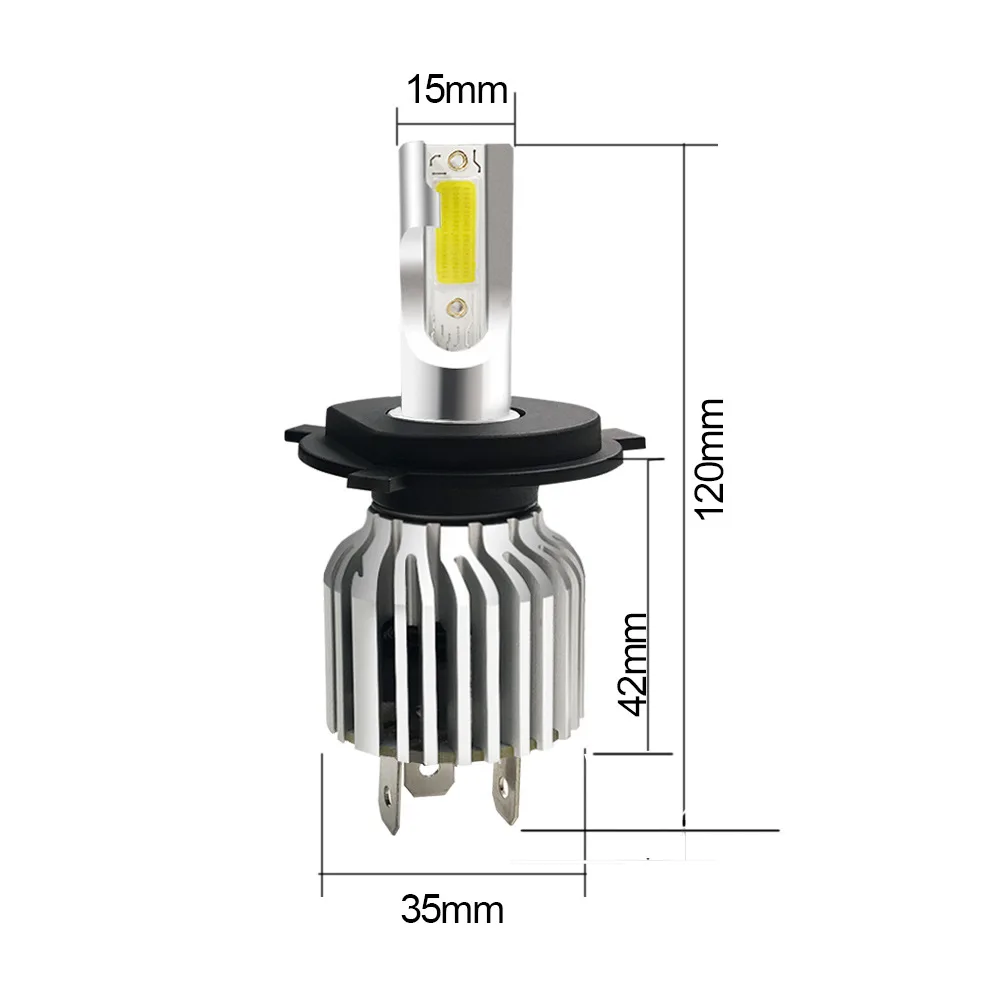 2pcs Auto LED Car Headlights HB2 H4 24W Led Headlight Bulbs