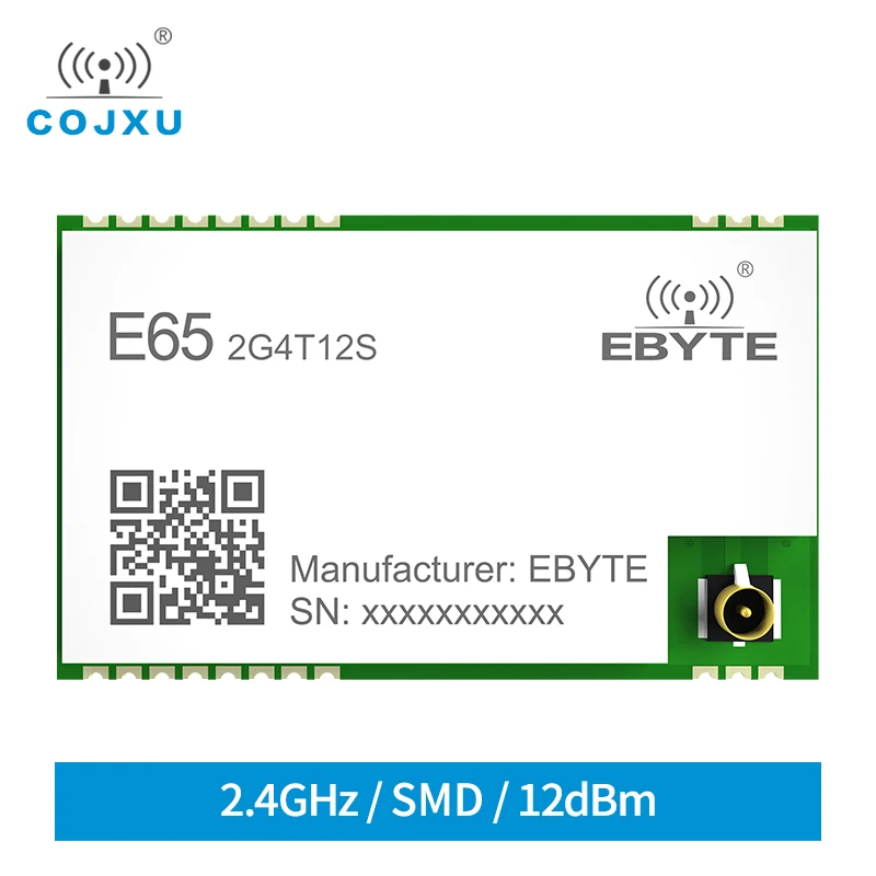 UART Wireless Serial Module 2.4GHz IPEX E65-2G4T12S Anti-interference Wireless Transceiver Transmitter Receiver Module cc3200 2 4ghz cojxu e103 w02 dtu wifi serial server 100mw iot uhf wireless transceiver module transmitter receiver tcp ip