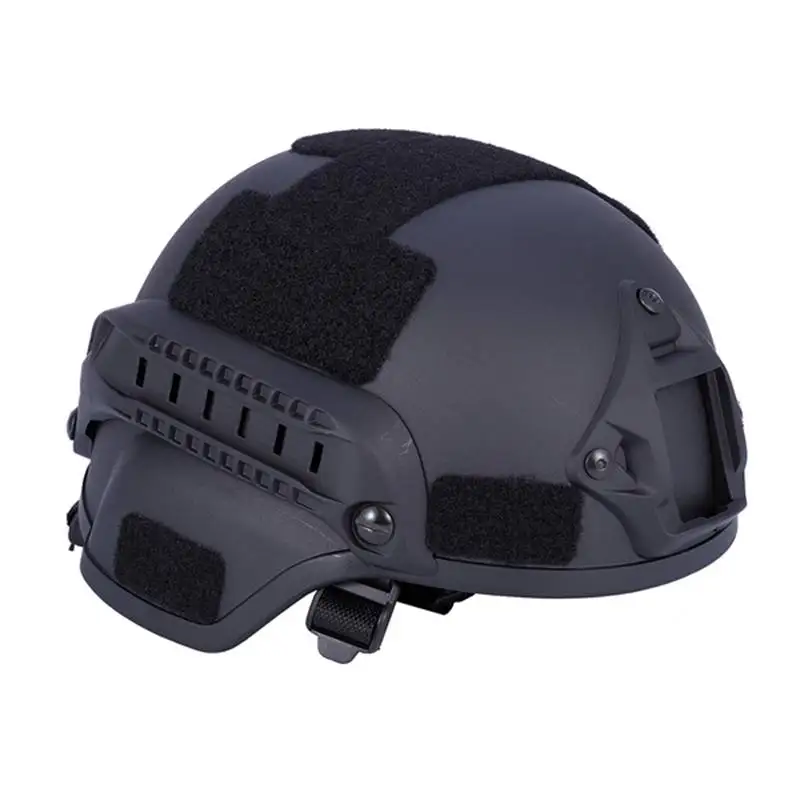 Riding Mili tary Hunting Combat Airsoft Paintball ABS Helmet with Mount Rail black