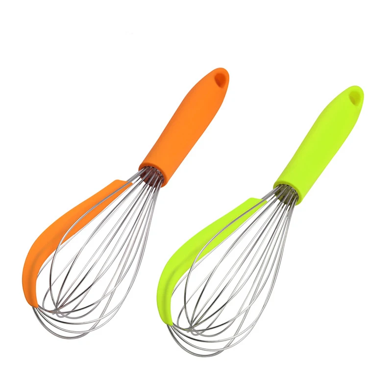 

Manual Whisk Egg Handle Silicone Quick Wire Beater Mixer Hand Soap Cream Butter Cake Stirrer Cooking Utensils