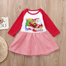 Малыша Одежда для детей; малышей; девочек Санта Клаус плетеное платье Рождественское праздничное платье верхняя одежда