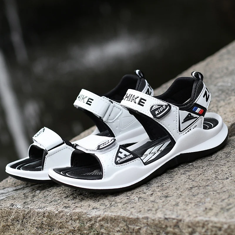 ULKNN 6 BOY'S Red Sandals 7 Boy 8 CHILDREN'S Beach Shoes 9 Big Boy 10 Young STUDENT'S 12-Year-Old  Summer Sandals 2020 New Style