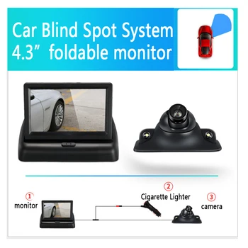 

Visible Car blind Spot Area Shooting system Monitor Screen Display + Night Vision right left side Camera Waterproof