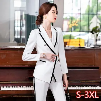 

2020 New Office Work Blazer Suits Of High Quality OL Women Pants Suit Blazers Jackets With Trouser Two Pieces Set