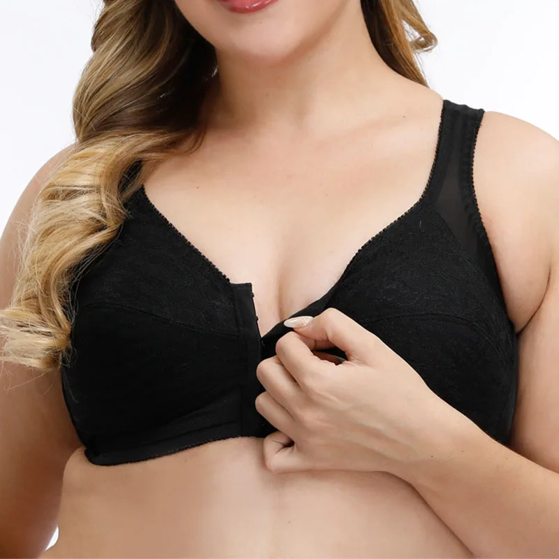 

Large Size Dropshipping Bras for Women Sexy Lingerie Underwire Lace Bralette Ultra Double-layer Anti-excitation Convex Milk