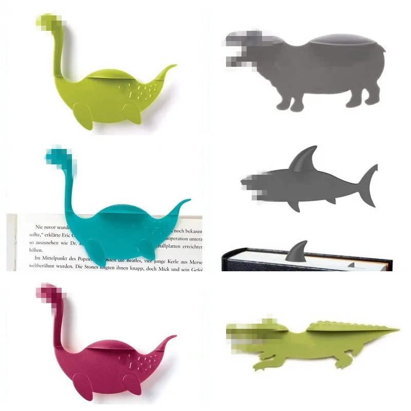 

Creative Shark Hippo Cartoon Animals Bookmark Reading Bookmarks Book Holder Gift Stationery