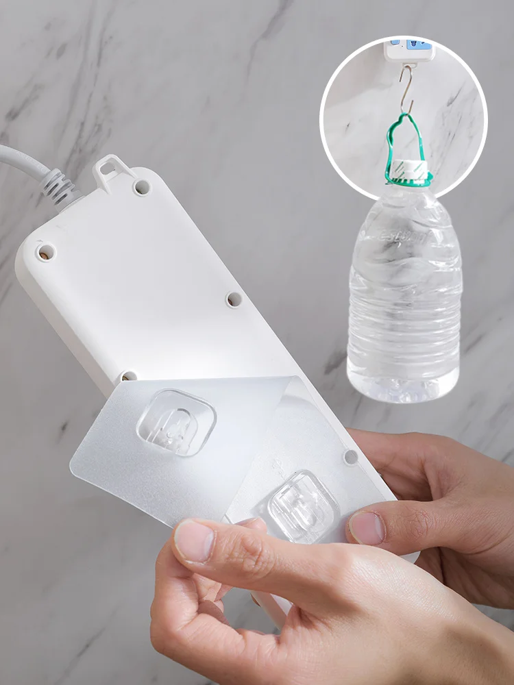 Wall Hooks Suction Cup Double-Sided Adhesive Hanger Strong Transparent Hooks Sucker Wall Storage Holder For Kitchen Bathroo rack