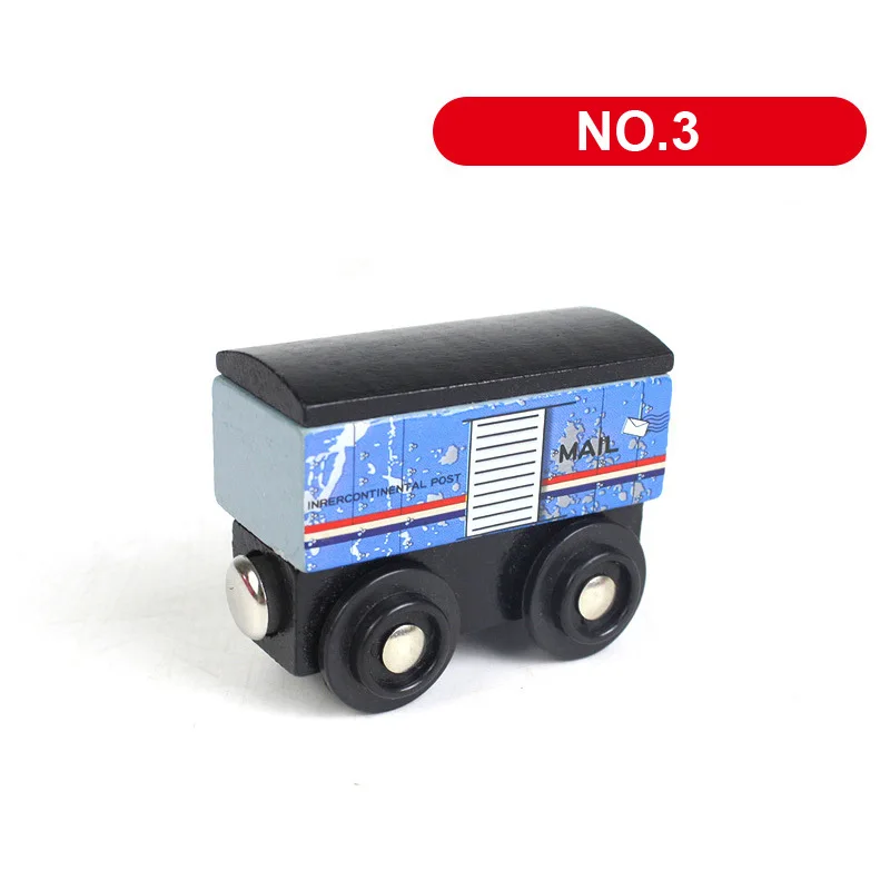 1PCS Magnetic Train Toys Wooden Railway Track Accessories Can Be Connected Variety Wooden Train Toys For Children Gifts 18