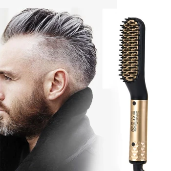 

Multifunctional Hair Straightening Comb Beard Grooming Kit Hair Curler Comb Brush Quick Beard Hair Styler For Men Styling Tool