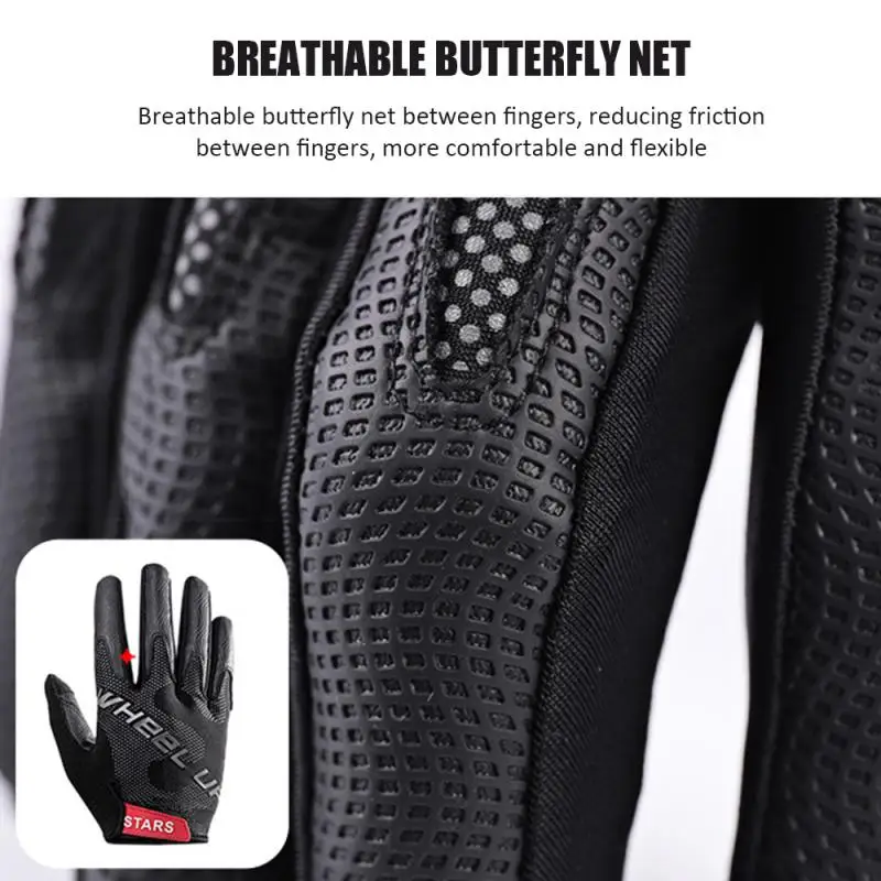 Bike Riding Gloves Shock Absorption Slippery Outdoor Sports Full Finger Touch Glove Winter Bicycle Ski Warm Gloves