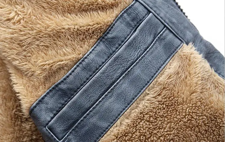 Уличная куртка из искусственной кожи для мужчин, зимняя кожаная замшевая Толстая теплая флисовая подкладка, мужские куртки-бомберы, мужская куртка, замшевая кожаная куртка для мужчин