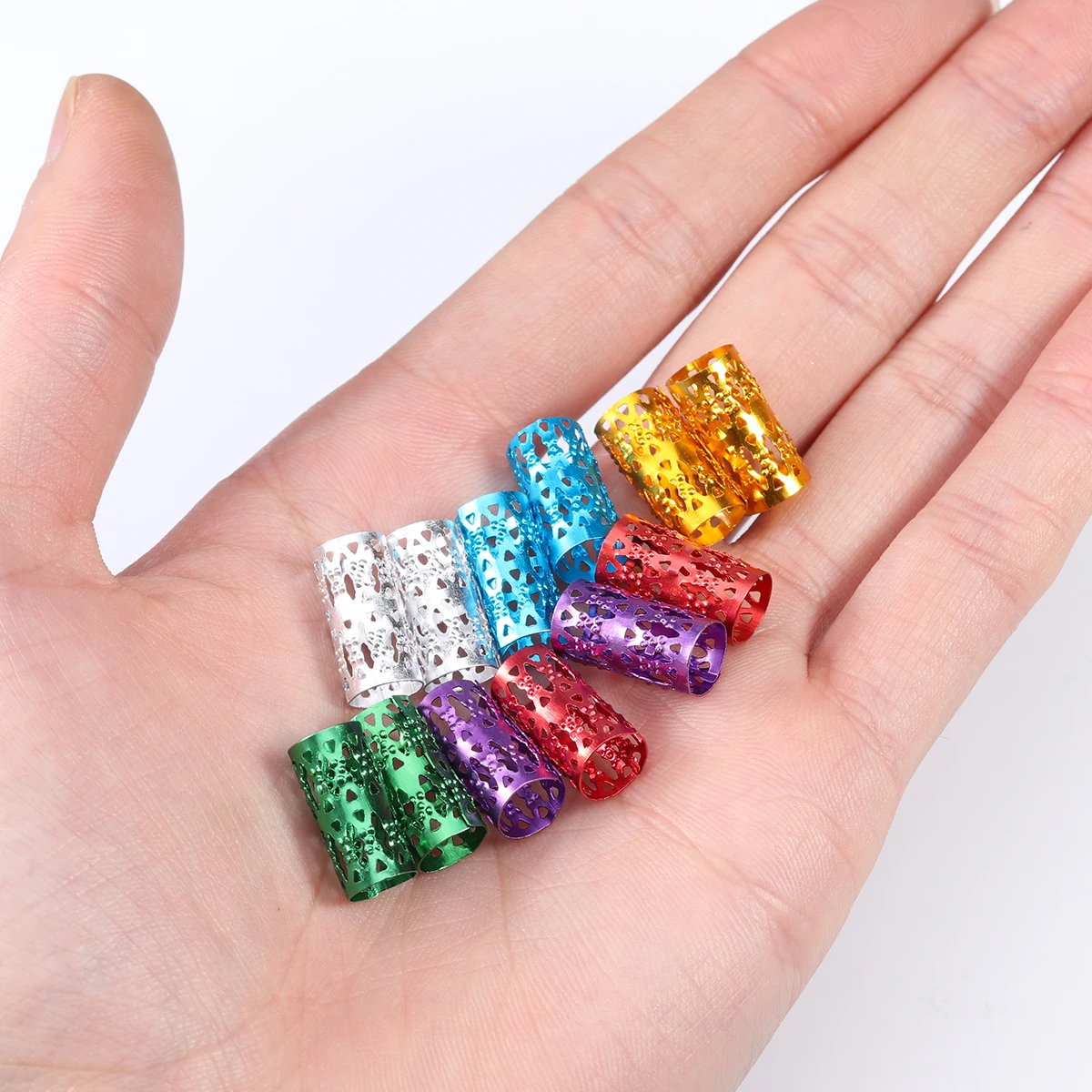 100pcs Gold/silver Color Metal Tube Hair Braid Dread Dreadlock Beads Adjustable Hair Braids Cuff Clip 7/9mm Hole Micro Ring Bead 100pcs Gold/silver Color Metal Tube Hair Braid Dread Dreadlock Beads Adjustable Hair Braids Cuff Clip 7/9mm Hole Micro Ring Bead