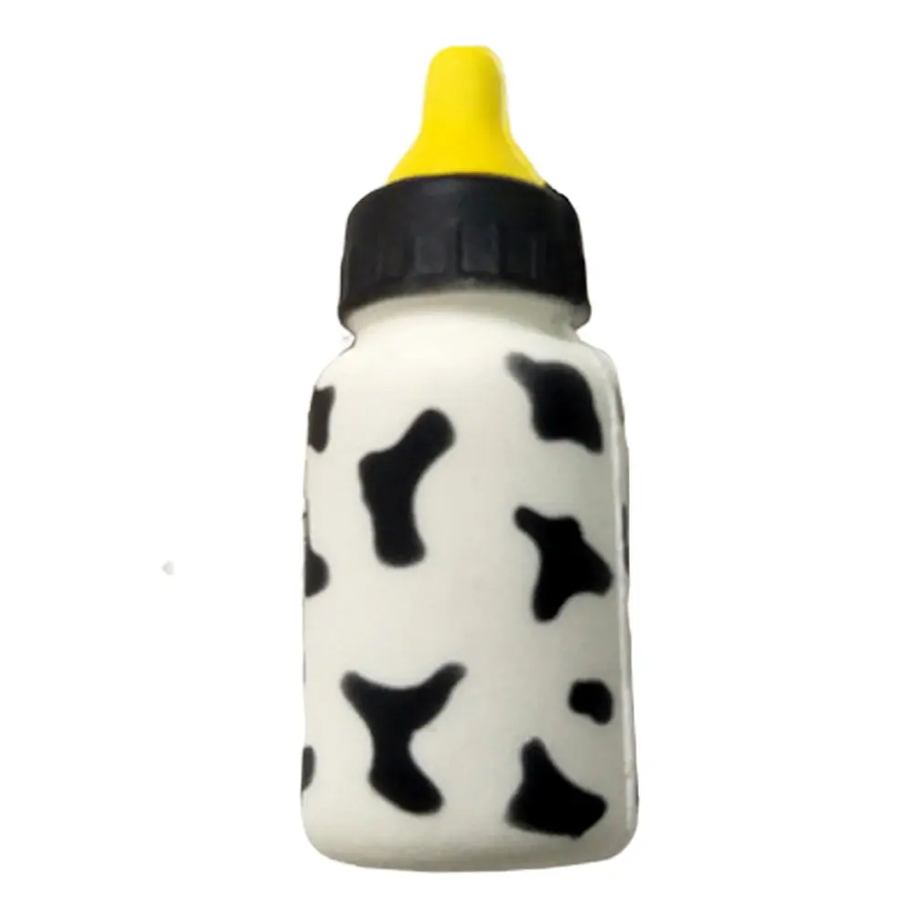 black Игрушка из пенополиуретана с медленным отскоком, декомпрессионная игрушка с медленным отскоком, имитирующая бутылочку с молоком, которая медленно и медленно сжимает подборы - Цвет: black