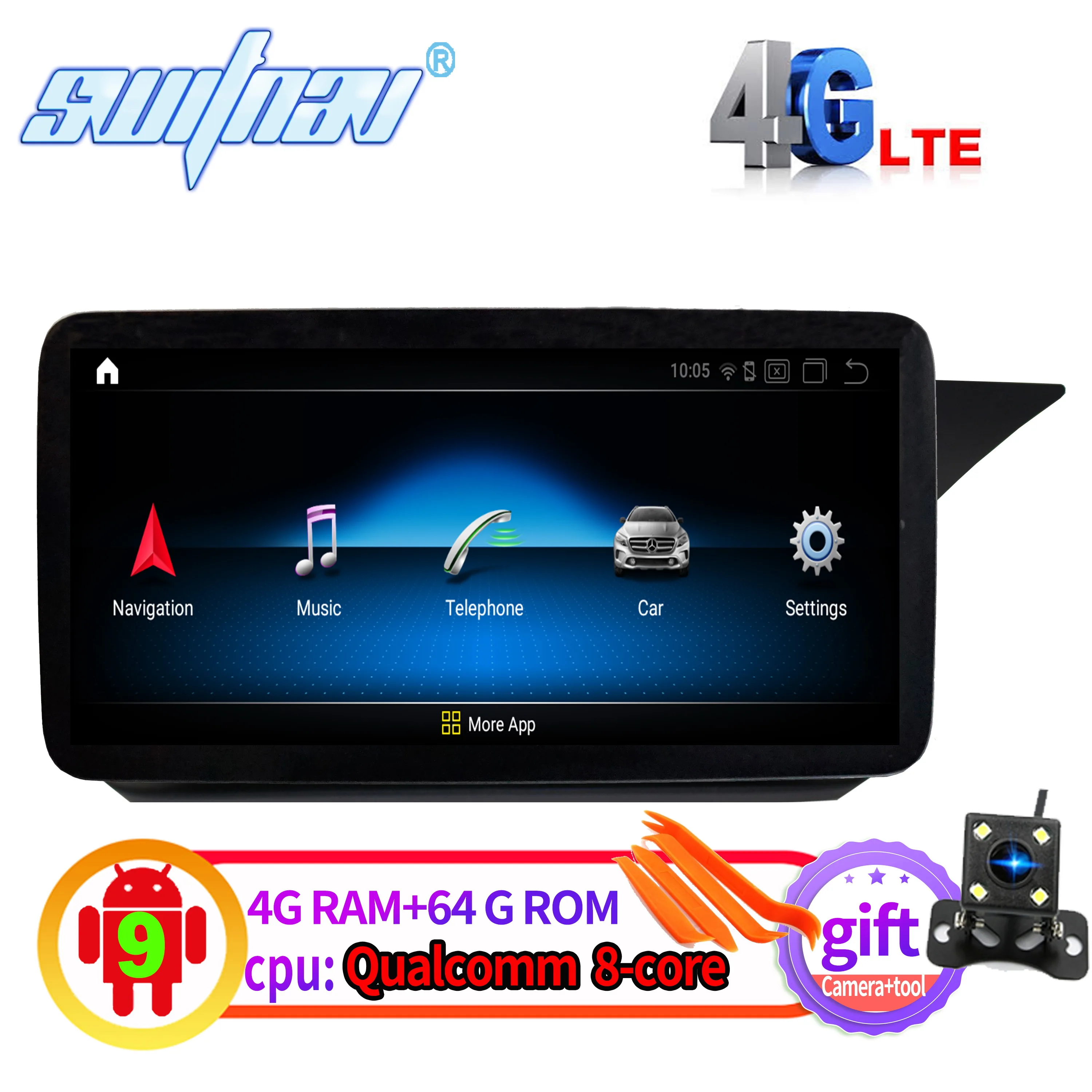Автомобильный dvd-плеер SWITNAV Qualcomm Android 9,0 для Benz E class 2 дверного купе C207 A207 автомобильный аудио gps 4G монитор(правый Привод