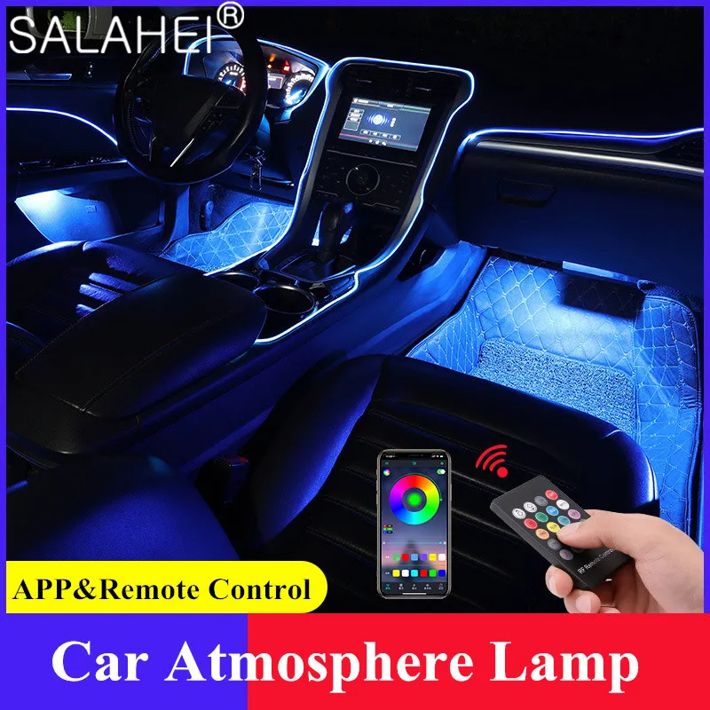 Car Atmosphere Strips Lights El Neon Wire Strip Light Rgb Multiple