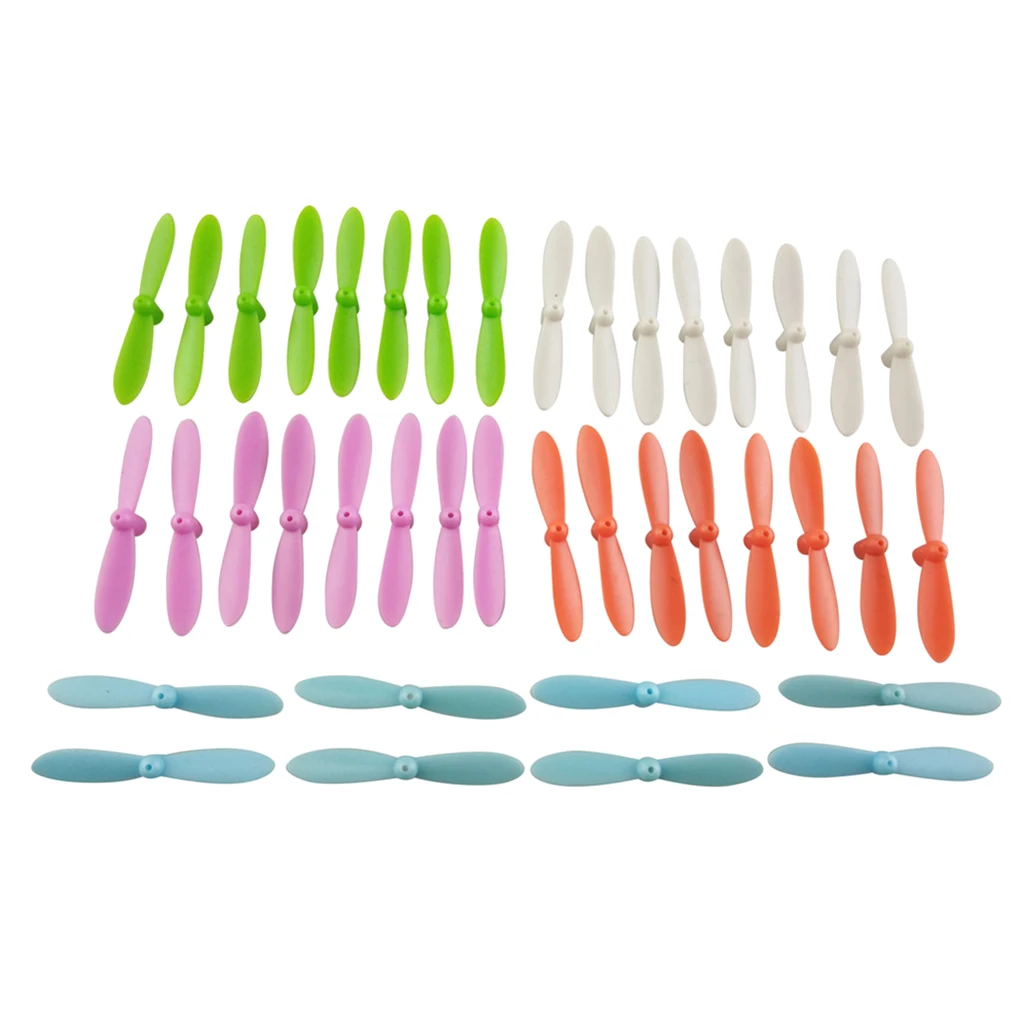 Colorful Drone Propeller Blade Accessories for  CX 10 RC Aircraft Kits, Pack of 40