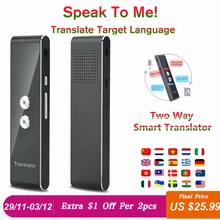 Портативный Умный голосовой переводчик в режиме реального времени многоязычный речевой интерактивный переводчик 3 в 1 голосовой текст Bluetooth переводчик