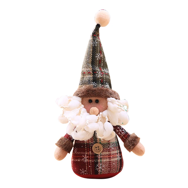 Милые новогодние куклы, рождественские украшения для дома, Рождественская елка, подвесные плюшевые куклы Snata, вечерние украшения, подарки для детей - Цвет: 1pc
