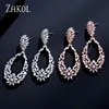 ZAKOL Luxury Popular Waterdrop Full Mirco Paved Cubic Zircon Dangle Drop Earrings For Women Fashion Wedding Jewelry FSEP2123 ► Photo 3/4