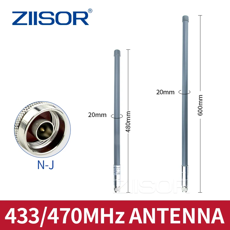 433 MHz Lora, Antena de 433 MHz antenas al aire libre Omni impermeable N hombre tiempo de Antena para la estación Base repetidor TX433-BLG-48