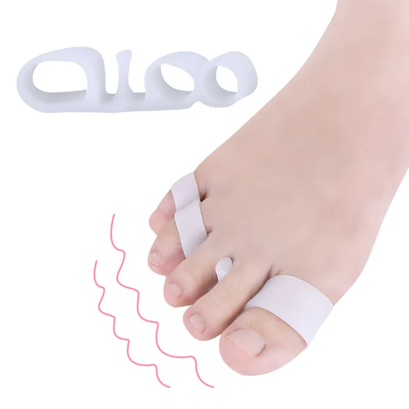 2pcs 1pair Gel Silicone Bunion Corrector Toe Separators Straightener Spreader Foot Care Tool Hallux Valgus Pro Massager Tool