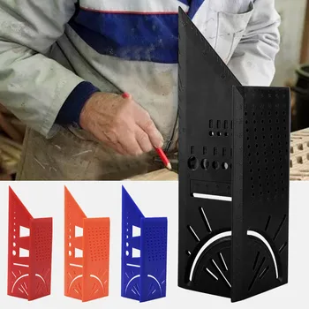 

Wood Working Ruler 3D Mitre Angle Measuring Gauge Square Size Measure Tool Garden Accessories Outdoor Woodworking Punching Tool