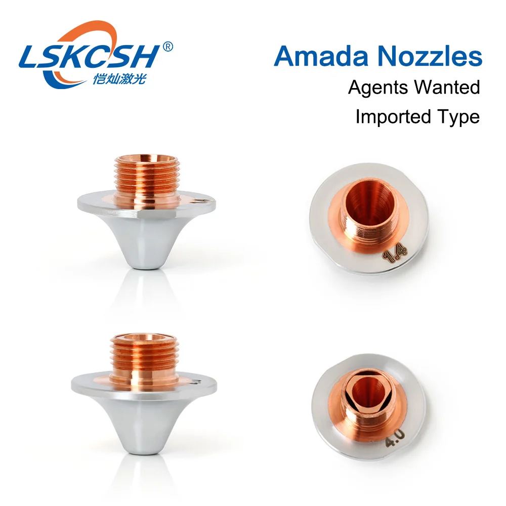 

LSKCSH 20pcs/lot Imported Amada laser nozzles single/double layer 0.8-4.0mm for amada laser cutting machines Mushroom Type