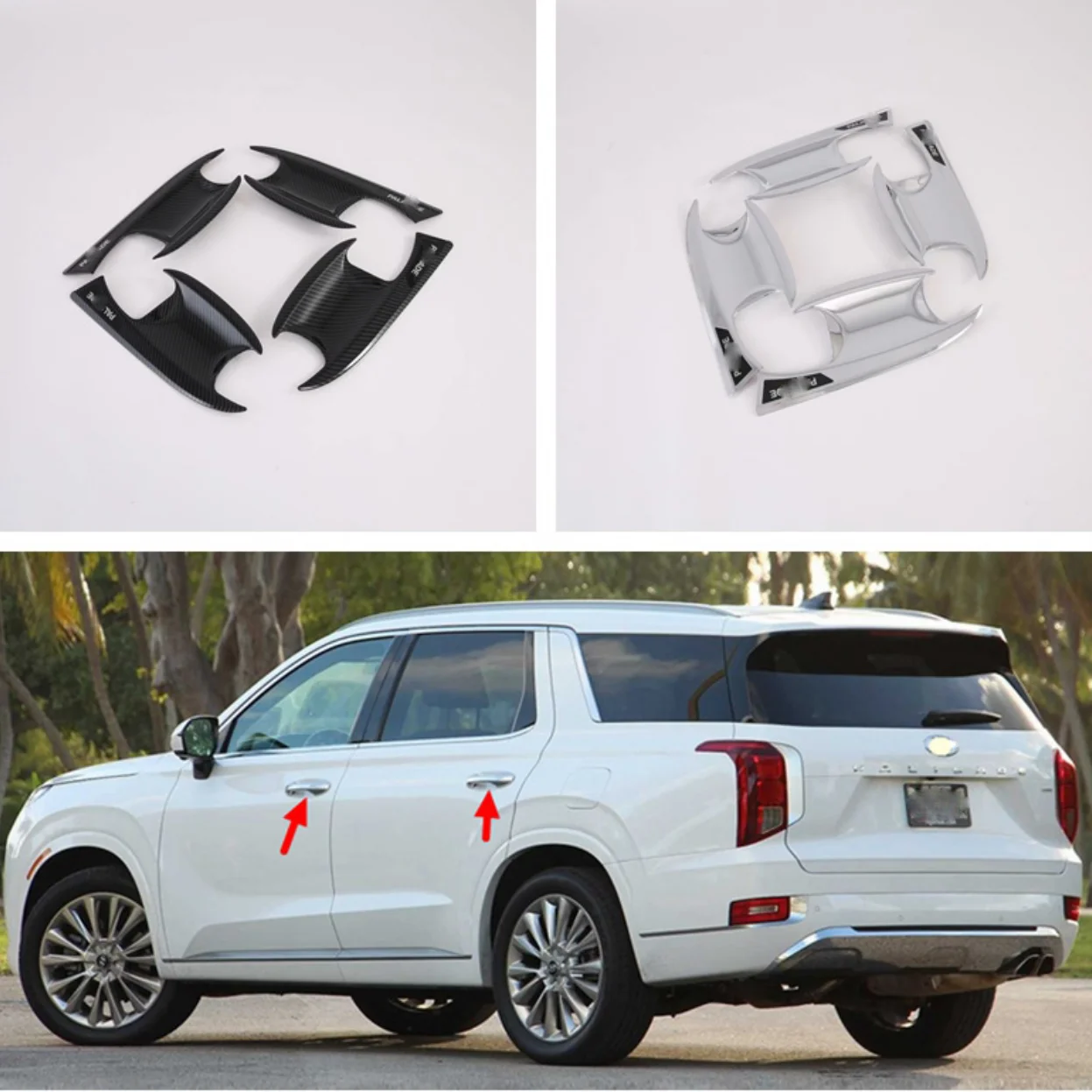 Крышка дверной ручки для Hyundai Palisade реконструкция внешней ABS хромированные цвета